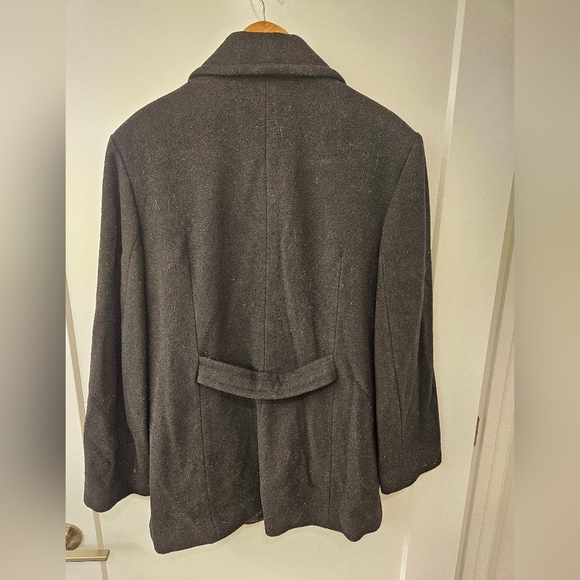 NWOT - Jones New York Wool Blend Pea Coat - Black - Size 16 - Picture 2 of 7